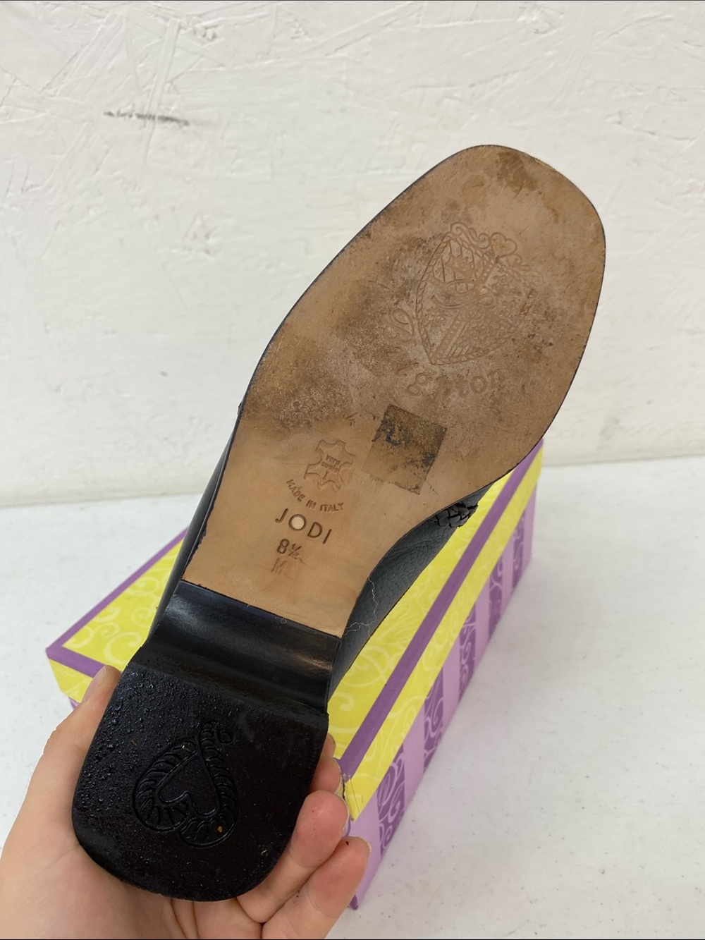 Brighton womens Dark Brown Croc-Embossed Slip-On Loafer Mule - Picture 3 of 4